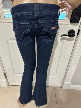 Hudson Jeans Dark Blue Flare Jeans with Signature Back Pockets